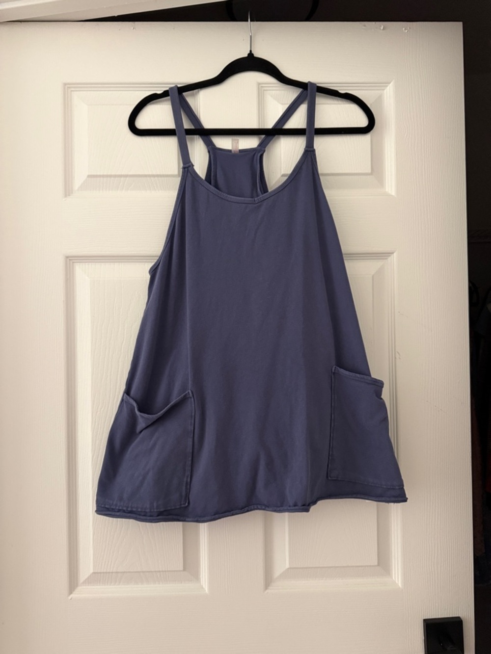 Free People Slate Blue Pocket Racerback Tank